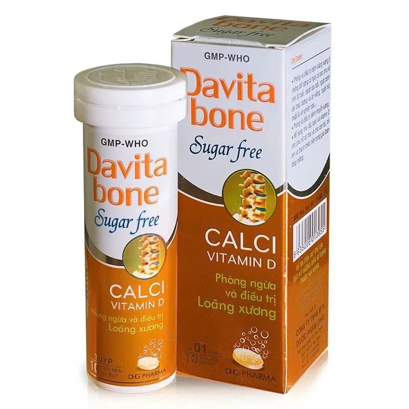 Davita Bone DHG (T/10v) – Viên sủi bổ xương không đường, phòng ngừa loãng xương